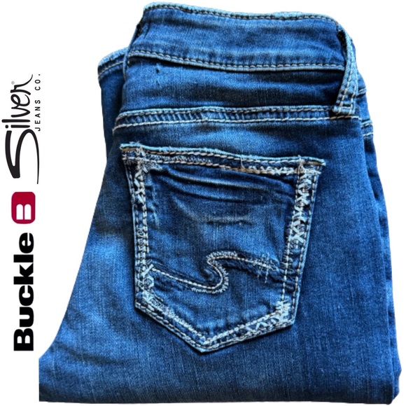 Silver Suki Mid Rise Thick Stitched Jeans Size 26x32 NEW - Picture 1 of 11